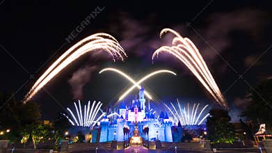 The Famous Stars Firework Of Hong Kong DisneyLand