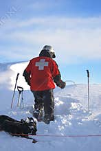 Ski patrol at work