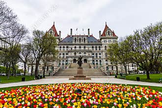Capitol Building Area in East Capitol Park in Albany, New York