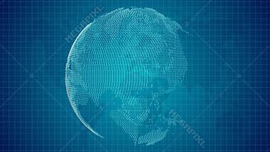 World Economy with blue background