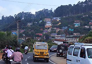 Hill busy road