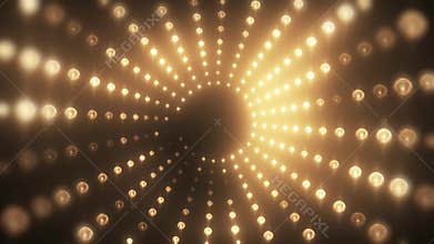 Gold circle led animated VJ background