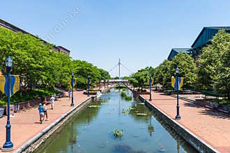Scenic Area in Carrol Creek Promenade in Frederick, Maryland