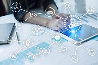 IOT. Internet of things. Automation and modern technology concept
