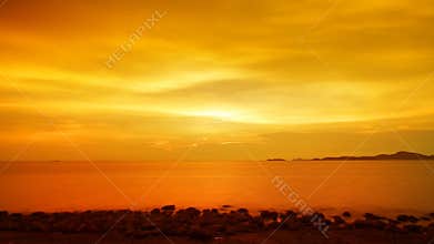 Golden ocean sunrise