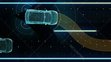 Avoiding collisions, Lane departure prevention, Autonomous vehicle, Automatic driving technology. Unmanned car, IOT connect car. X