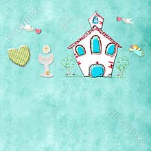 First Communion or baptism cards