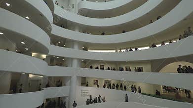 New York, USA Inside The Solomon R. Guggenheim Museum of art.