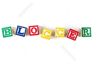 Blogger - Alphabet Baby Blocks on white