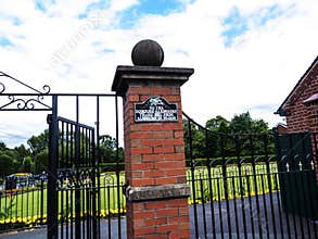 Public park and Bowling Green in the Picturesque Town of Sandbach in South Cheshire England