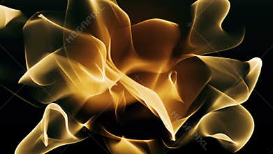 Abstract waving background in yellow