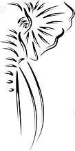 Brush stroke elephant design