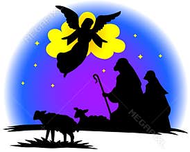 Shepherds silhouette