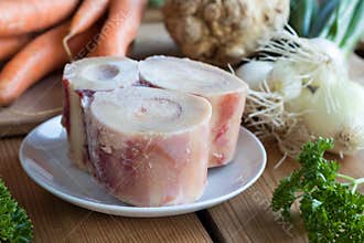 Ingredients for preparing a beef bone broth