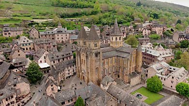 Conques: town and abbey-church of Sainte-Foy, southern France