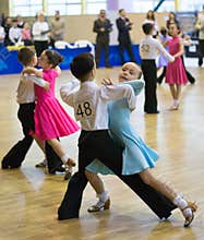Sport dance competition among children