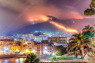 Fire caused by drought.