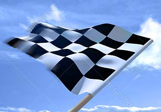 Waving a checkered flag