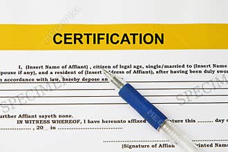 Certification