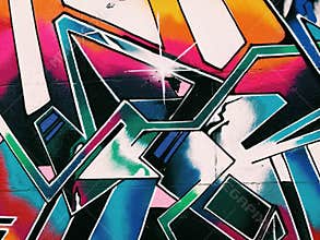 Graffiti wall background. Urban street art