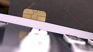 Credit Card Reader with card passed.