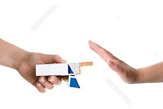 Hands holding cigarettes