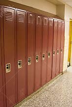 Red School Lockers