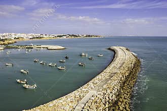 Albufeira fishermen Marina and beach, Algarve.