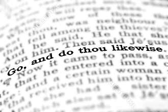 Scripture from Bible Go and Do