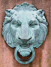 Bronze lion head