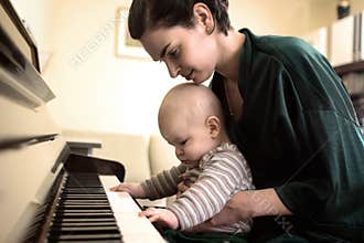 Playing the piano