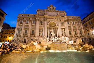 Trevi fountain, rome, italy
