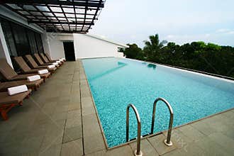 Resort infinity pool, roof top