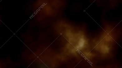 Digital perfectly seamless loop of golden smoke fractal style on black background, animation