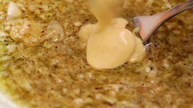 Dijon mustard - Making of spicy marinade