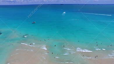 Miami Beach scene aerial video