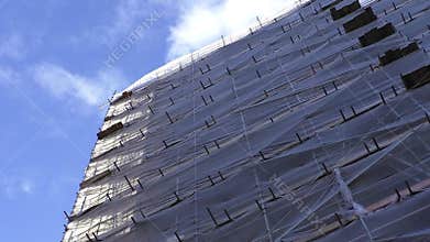 House construction net closeup