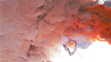 Destruction of snowy blue. Color drop to Color spread.