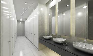Modern washroom and toilets