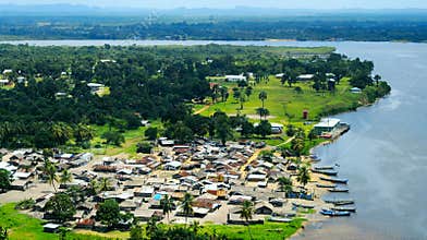 Fishing village in Monrovia of Liberia