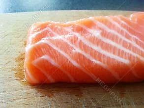 fresh sashimi salmon, Japanese food, japan