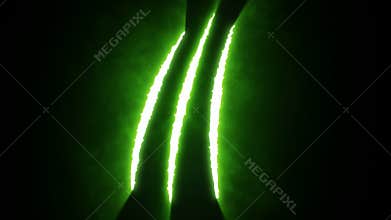 Claw Slashes Vertical Green