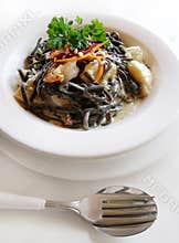 Italian pasta linguine with sea food