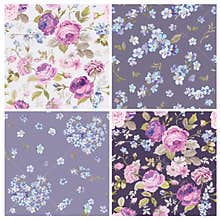 Set of Spring Flowers Backgrounds