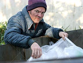 Homeless Man - Roots In Dumpster