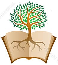 Learning book tree logo