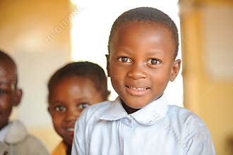 young african smiling school boy