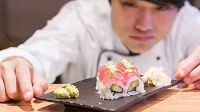 Preparation for doing sushi