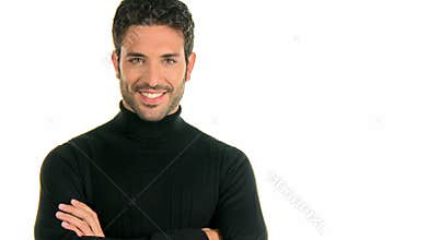 Happy guy isolated
