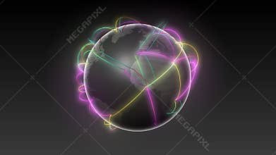 Start USA, Growing Global Network Black earth-black background 2